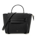 Grained Calfskin Mini Belt Bag Black