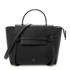Grained Calfskin Mini Belt Bag Black