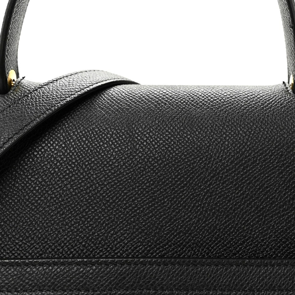 Grained Calfskin Mini Belt Bag Black