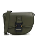 Grained Calfskin Mini Gallop Bag With Strap Green