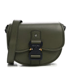 Grained Calfskin Mini Gallop Bag With Strap Green