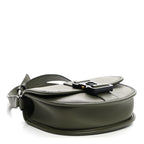 Grained Calfskin Mini Gallop Bag With Strap Green