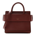 Grained Calfskin Mini Horizon Satchel Oxblood