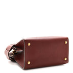 Grained Calfskin Mini Horizon Satchel Oxblood