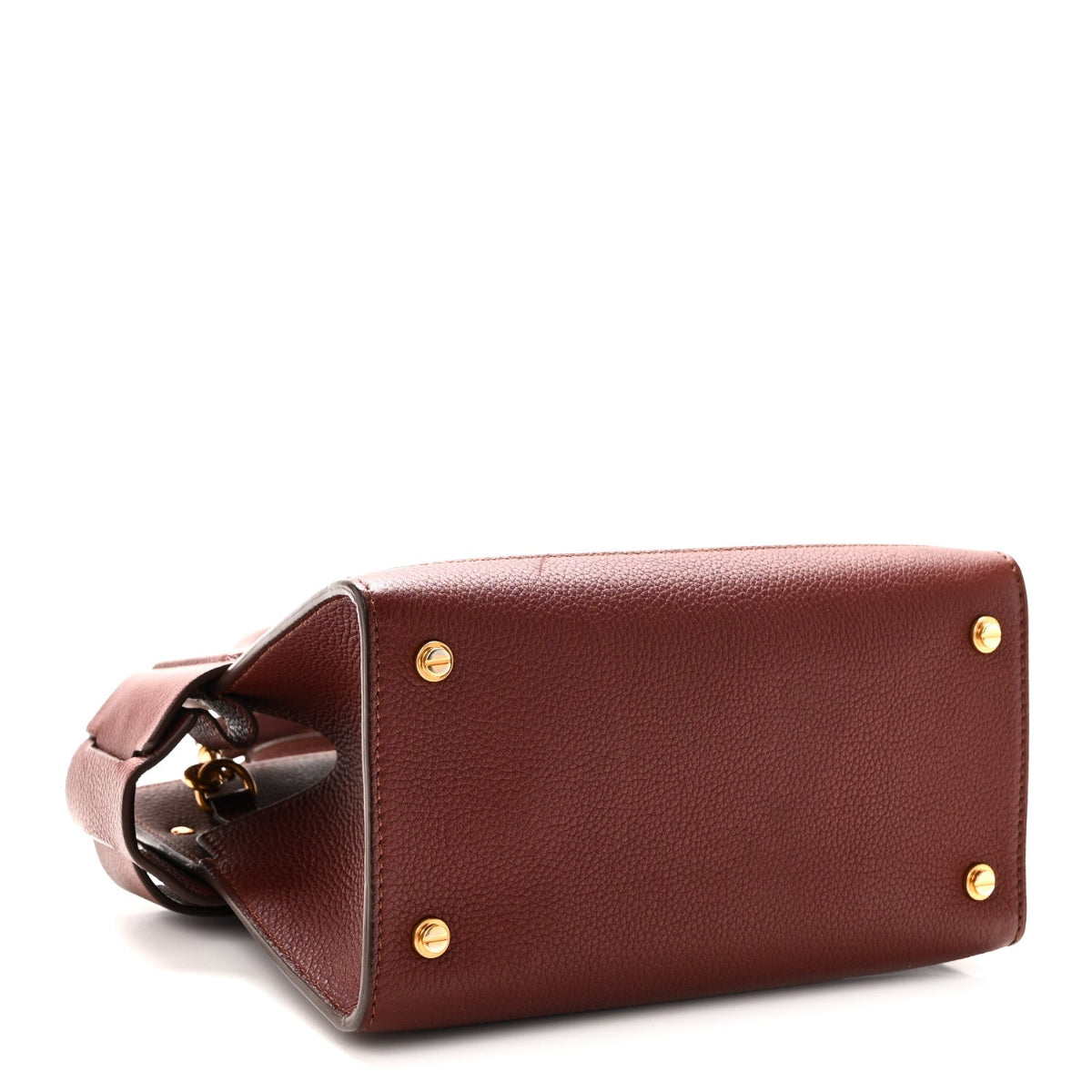 Grained Calfskin Mini Horizon Satchel Oxblood