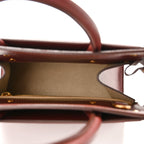 Grained Calfskin Mini Horizon Satchel Oxblood