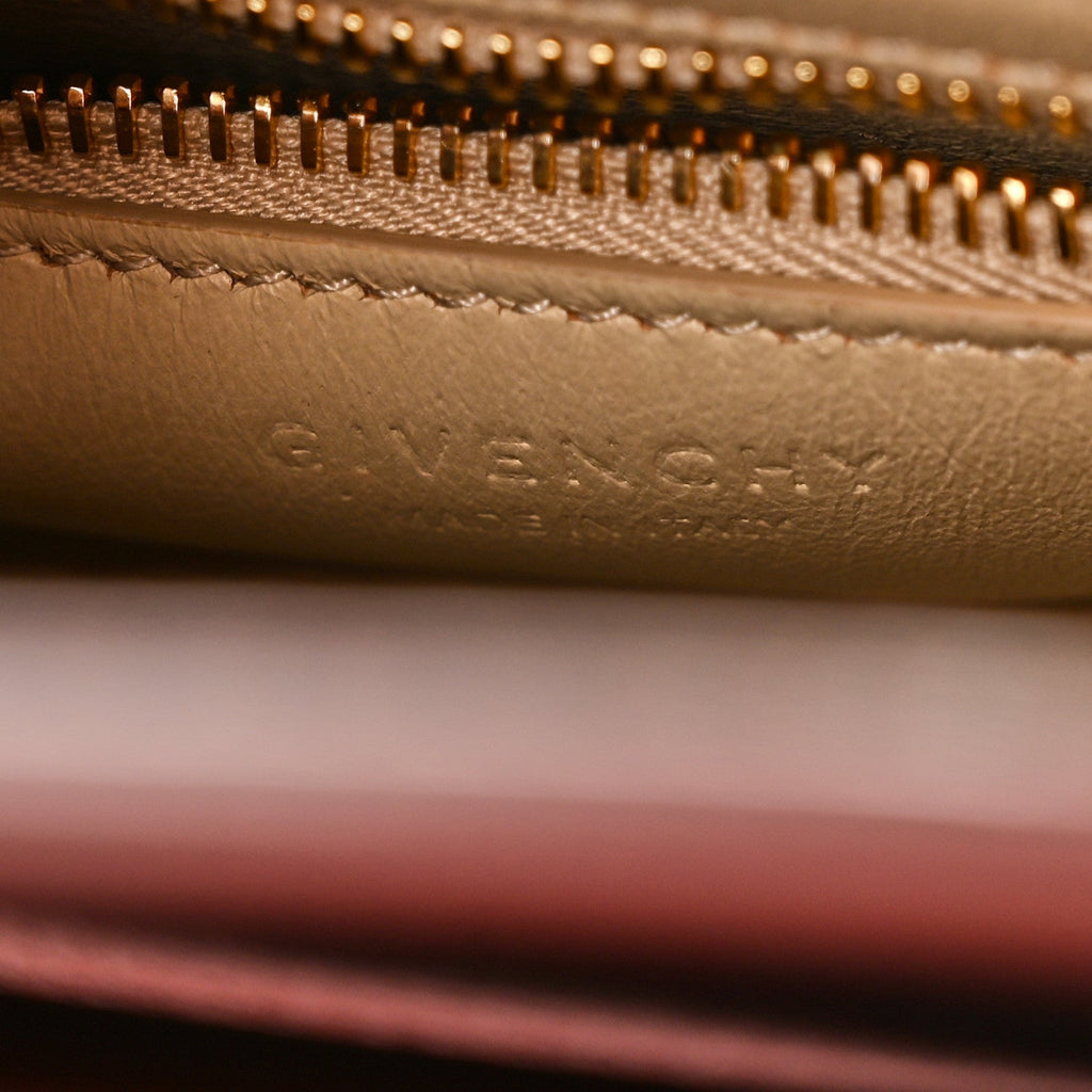 Grained Calfskin Mini Horizon Satchel Oxblood