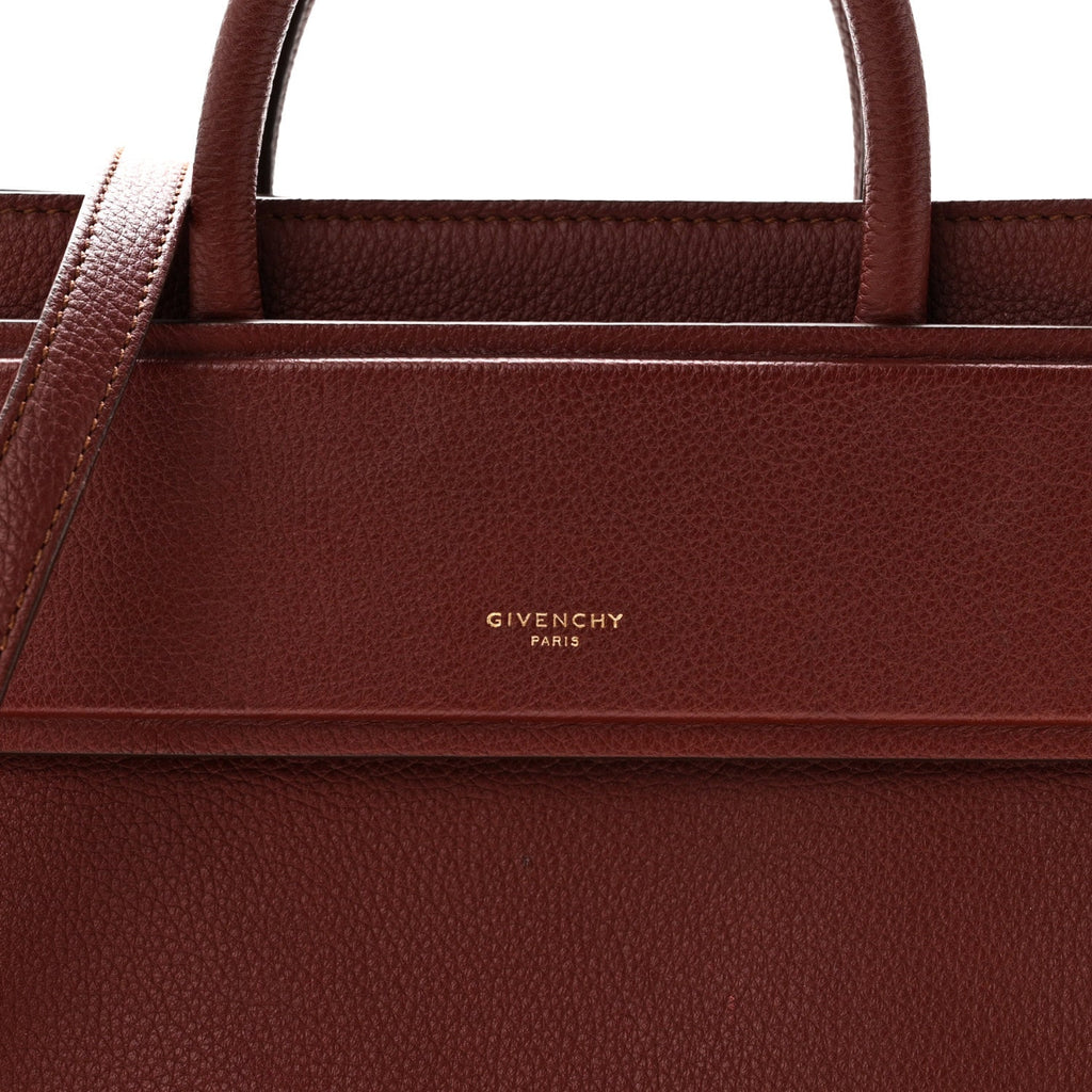 Grained Calfskin Mini Horizon Satchel Oxblood