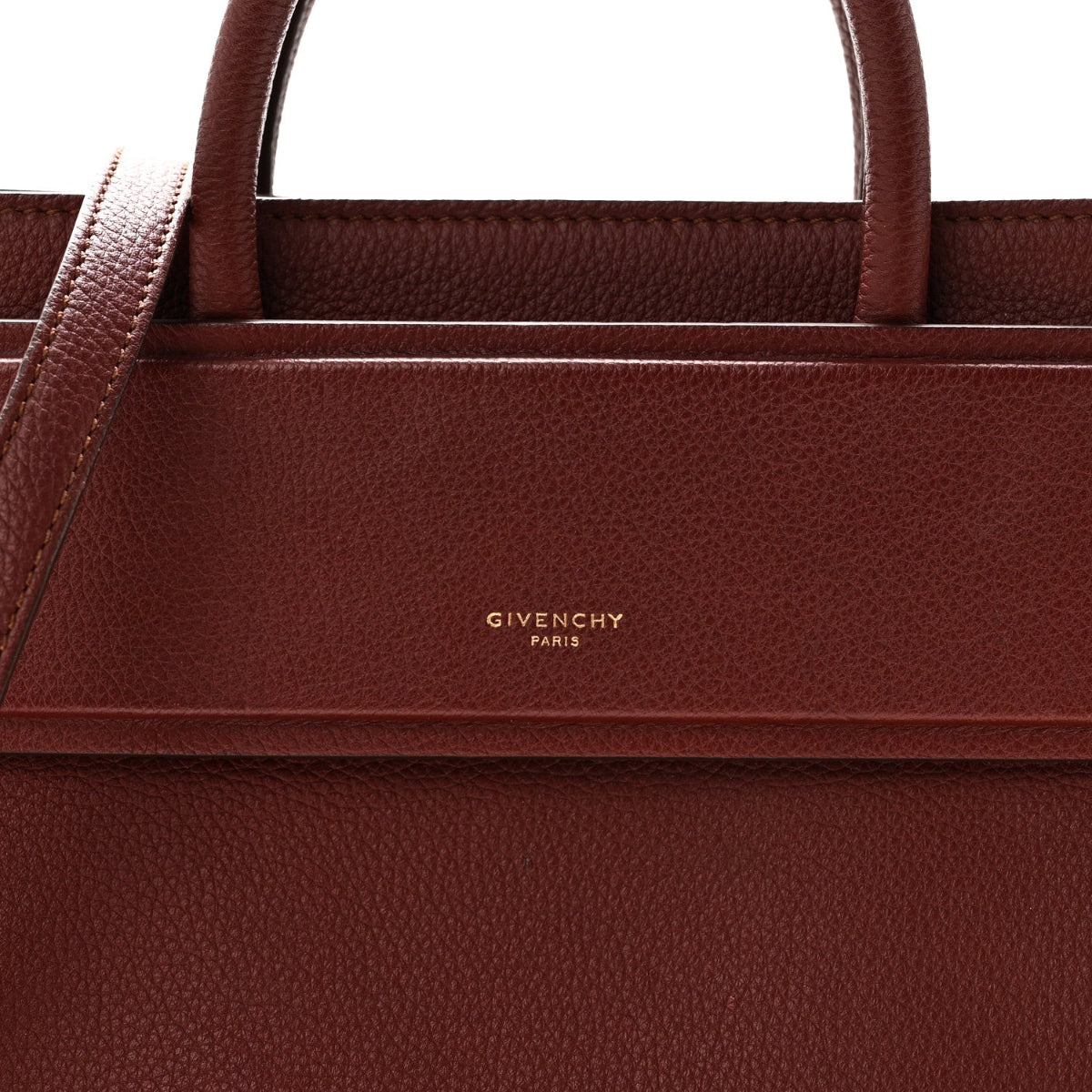 Grained Calfskin Mini Horizon Satchel Oxblood