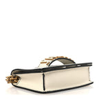 Grained Calfskin Mini J'Adior Chain Flap Bag Latte