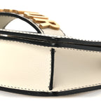 Grained Calfskin Mini J'Adior Chain Flap Bag Latte