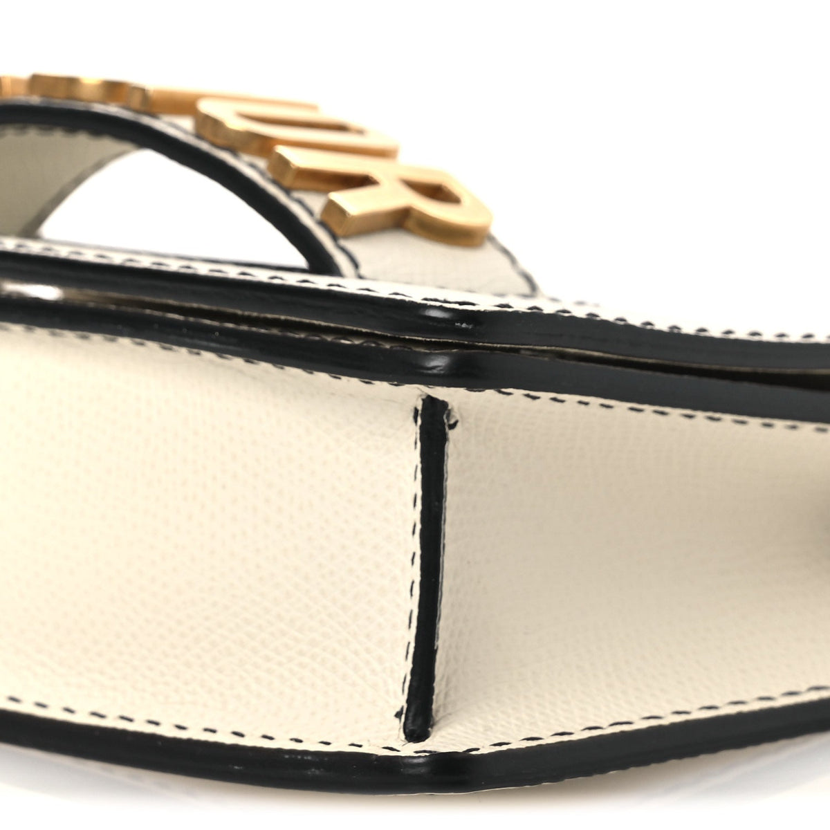 Grained Calfskin Mini J'Adior Chain Flap Bag Latte