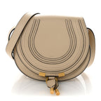 Grained Calfskin Mini Marcie Saddle Bag Root Beige