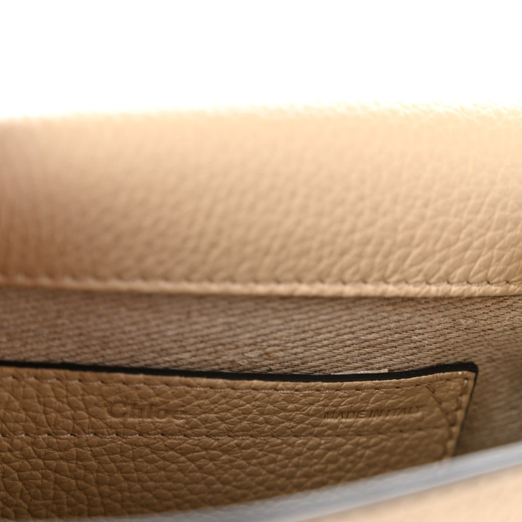 Grained Calfskin Mini Marcie Saddle Bag Root Beige