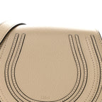 Grained Calfskin Mini Marcie Saddle Bag Root Beige