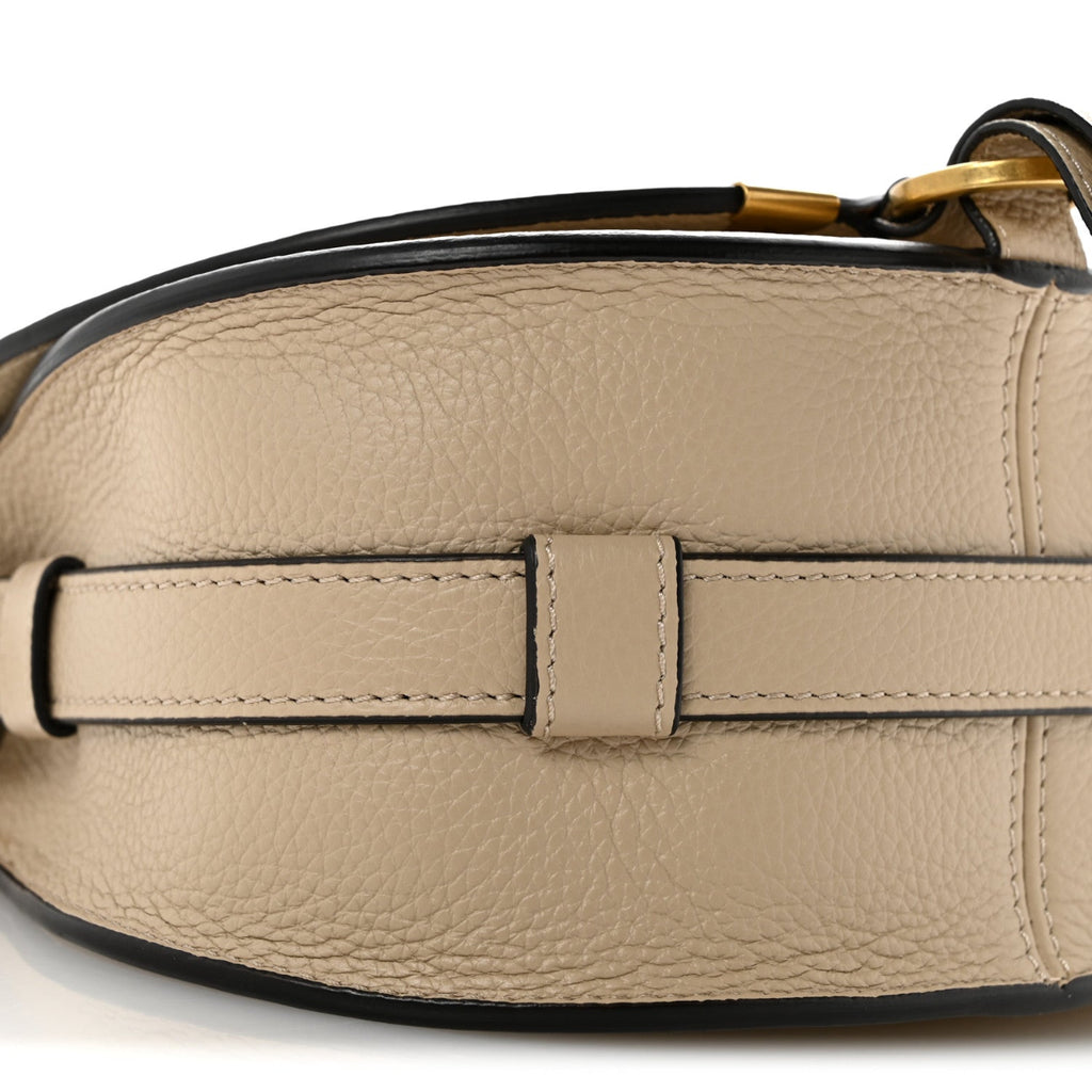 Grained Calfskin Mini Marcie Saddle Bag Root Beige