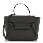 Grained Calfskin Nano Belt Bag Grey