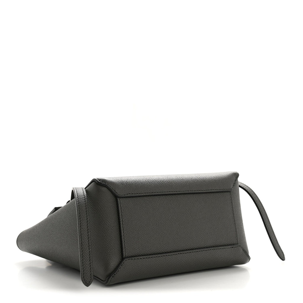 Grained Calfskin Nano Belt Bag Grey