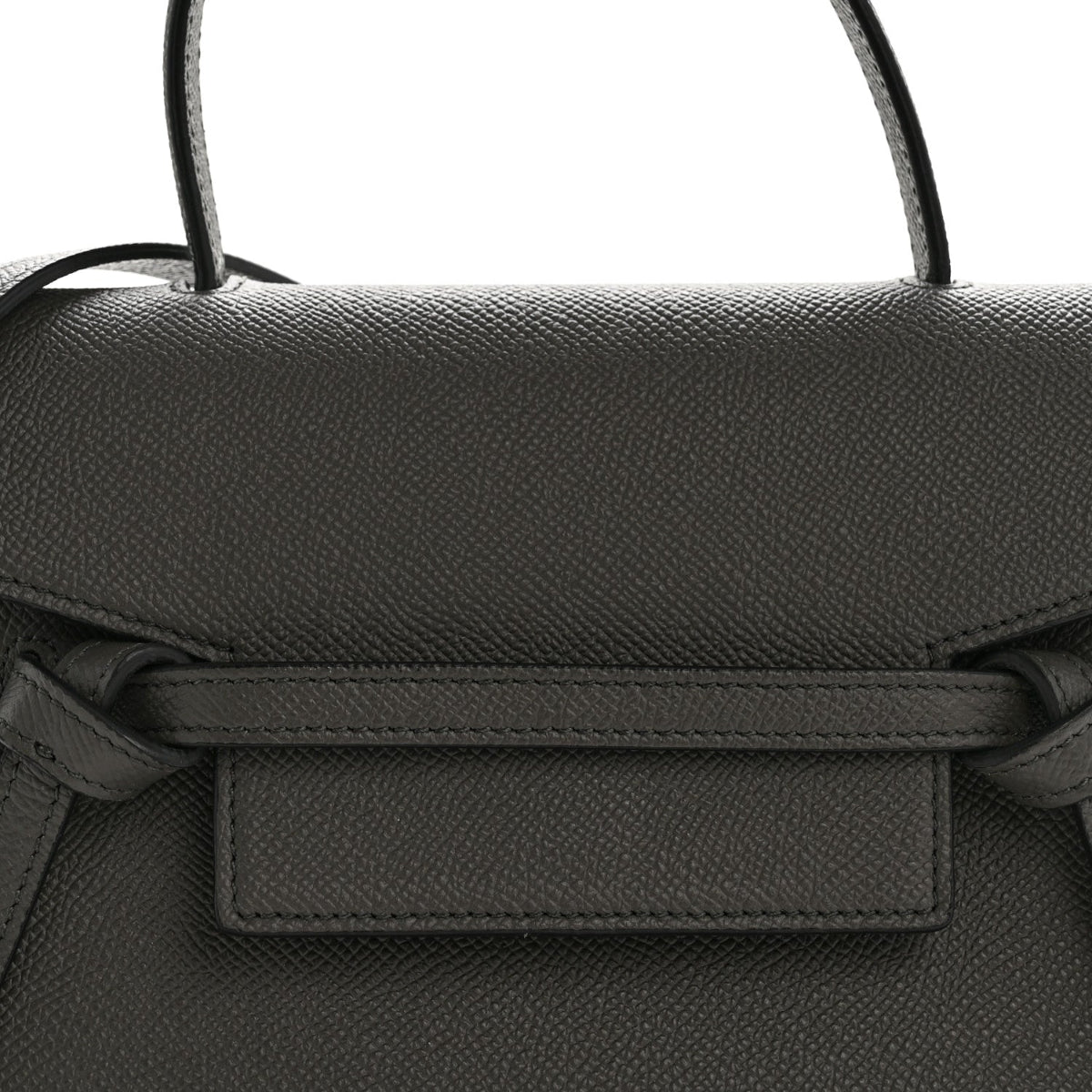 Grained Calfskin Nano Belt Bag Grey