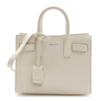 Grained Calfskin Nano Sac de Jour Dove White