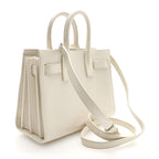 Grained Calfskin Nano Sac de Jour Dove White