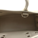 Grained Calfskin Nano Sac de Jour Dove White