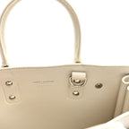Grained Calfskin Nano Sac de Jour Dove White