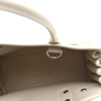 Grained Calfskin Nano Sac de Jour Dove White