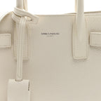 Grained Calfskin Nano Sac de Jour Dove White