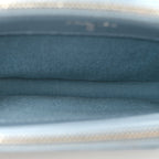 Grained Calfskin Quilted CC Box Clutch With Chain Blue