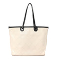 Grained Calfskin Shopping Fever Tote White