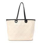 Grained Calfskin Shopping Fever Tote White