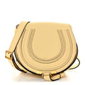 Grained Calfskin Small Marcie Saddle Bag Softy Yellow
