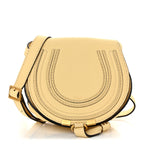 Grained Calfskin Small Marcie Saddle Bag Softy Yellow