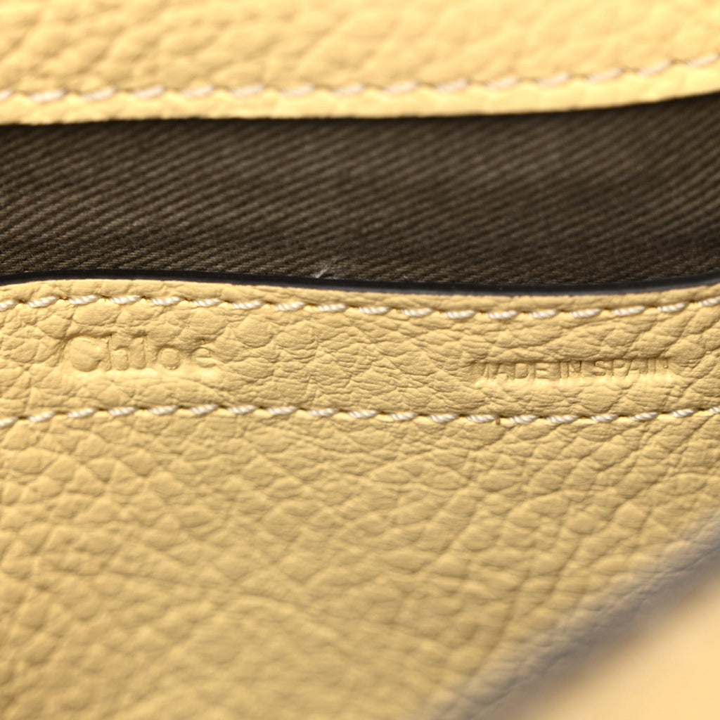 Grained Calfskin Small Marcie Saddle Bag Softy Yellow