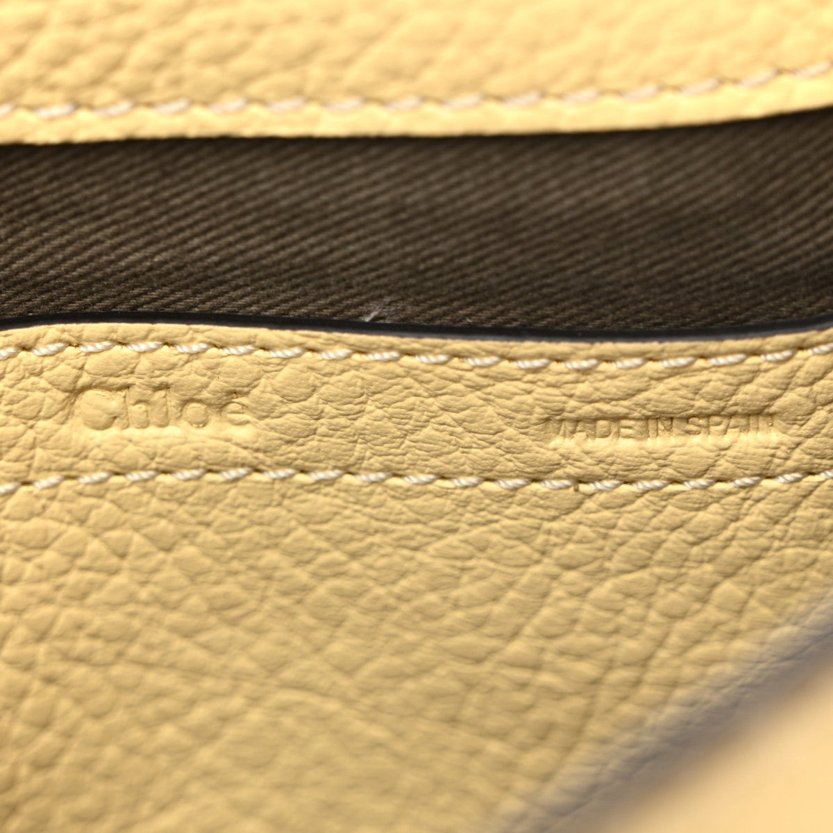 Grained Calfskin Small Marcie Saddle Bag Softy Yellow