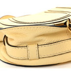 Grained Calfskin Small Marcie Saddle Bag Softy Yellow