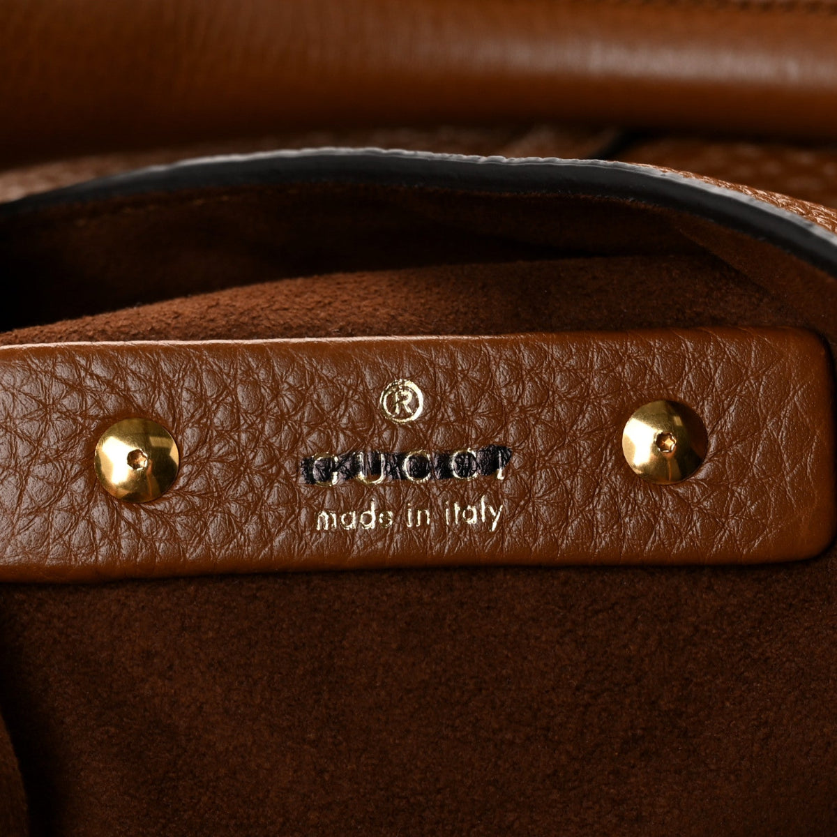Grained Calfskin Softbit Maxi Shoulder Bag Dark Brown