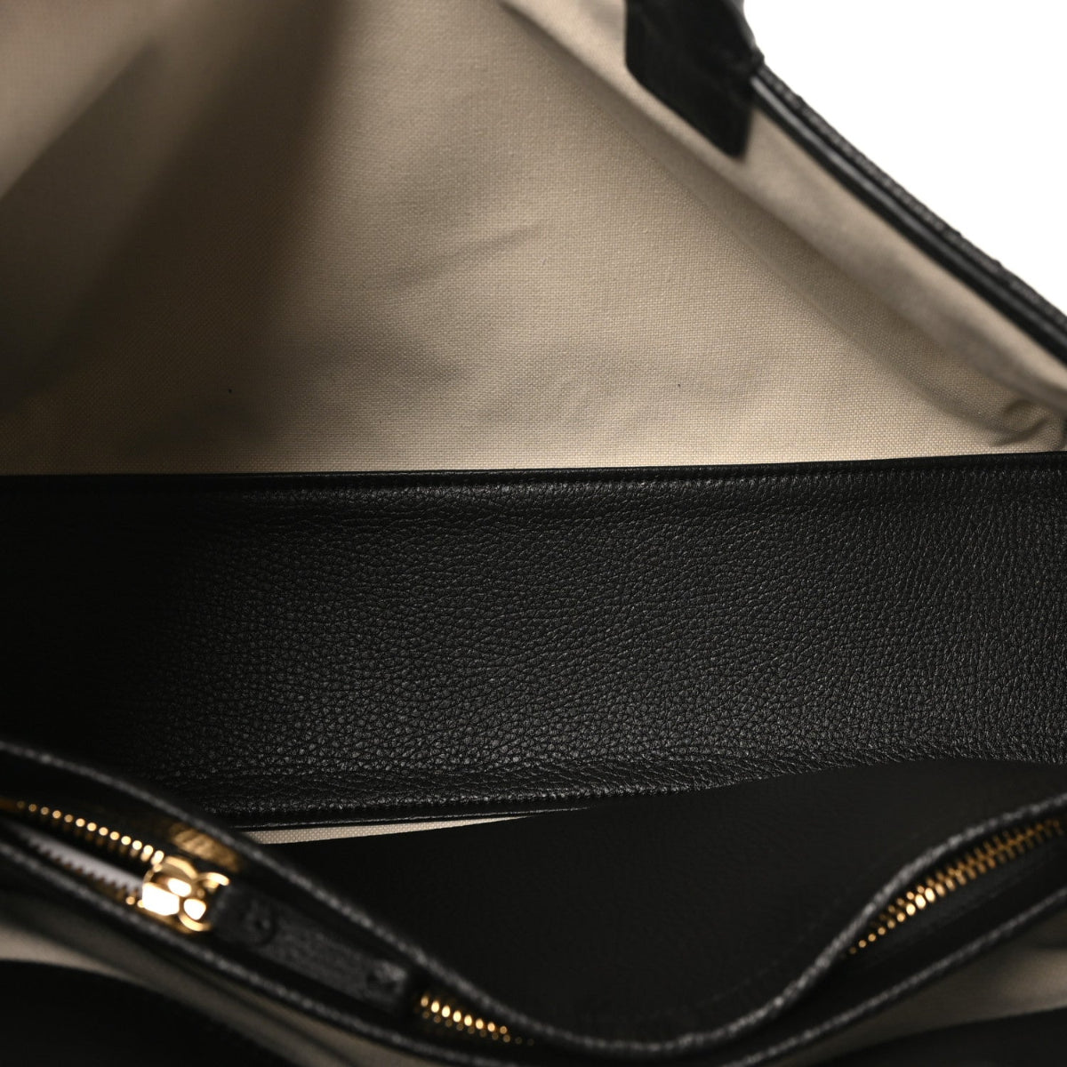Grained Calfskin Stitched Urban Essentials Shopping Bag Black