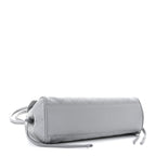 Grained Calfskin Stitched Urban Essentials Small Shopping Bag Grey