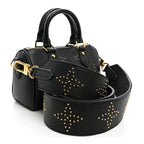 Grained Calfskin Studded Monogram Giant Nano Speedy Black