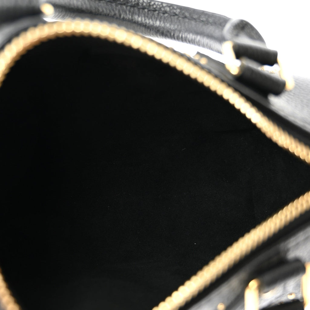 Grained Calfskin Studded Monogram Giant Nano Speedy Black