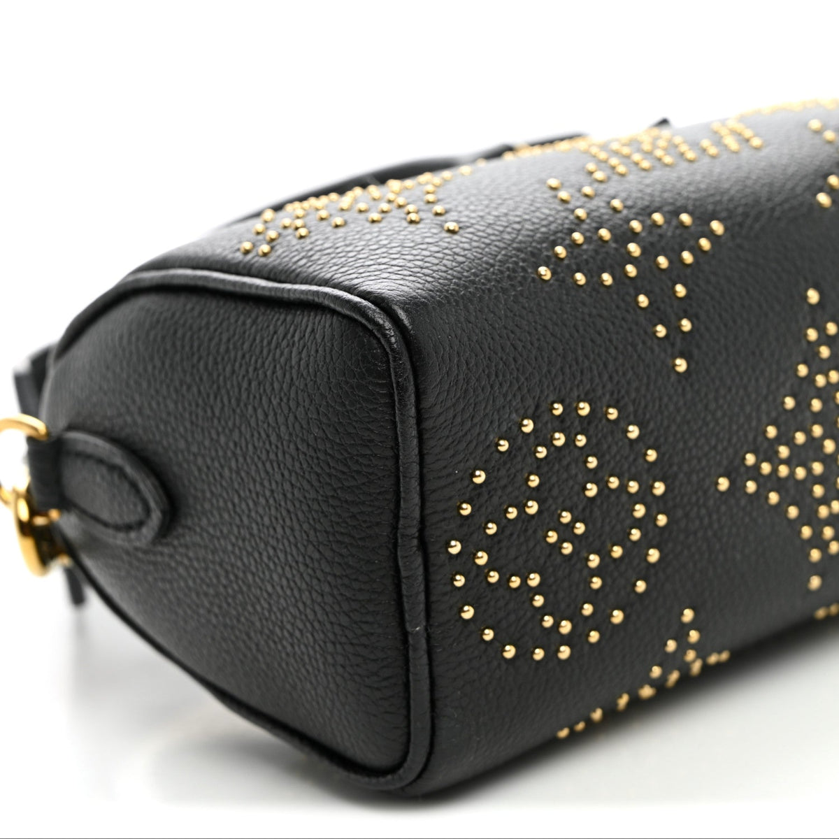 Grained Calfskin Studded Monogram Giant Nano Speedy Black