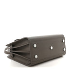 Grained Calfskin Topstich Baby Sac De Jour Fog