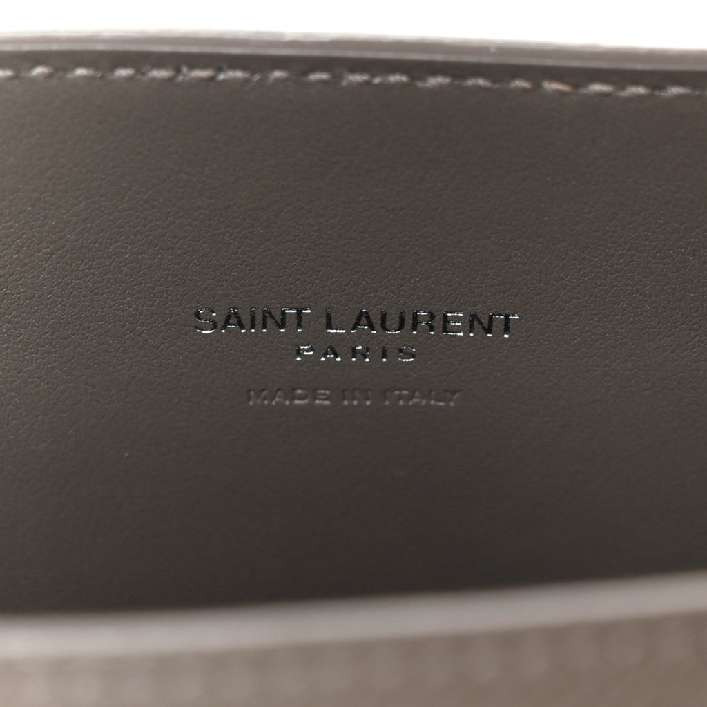 Grained Calfskin Topstich Baby Sac De Jour Fog