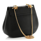 Grained Lambskin Drew Shoulder Bag Black