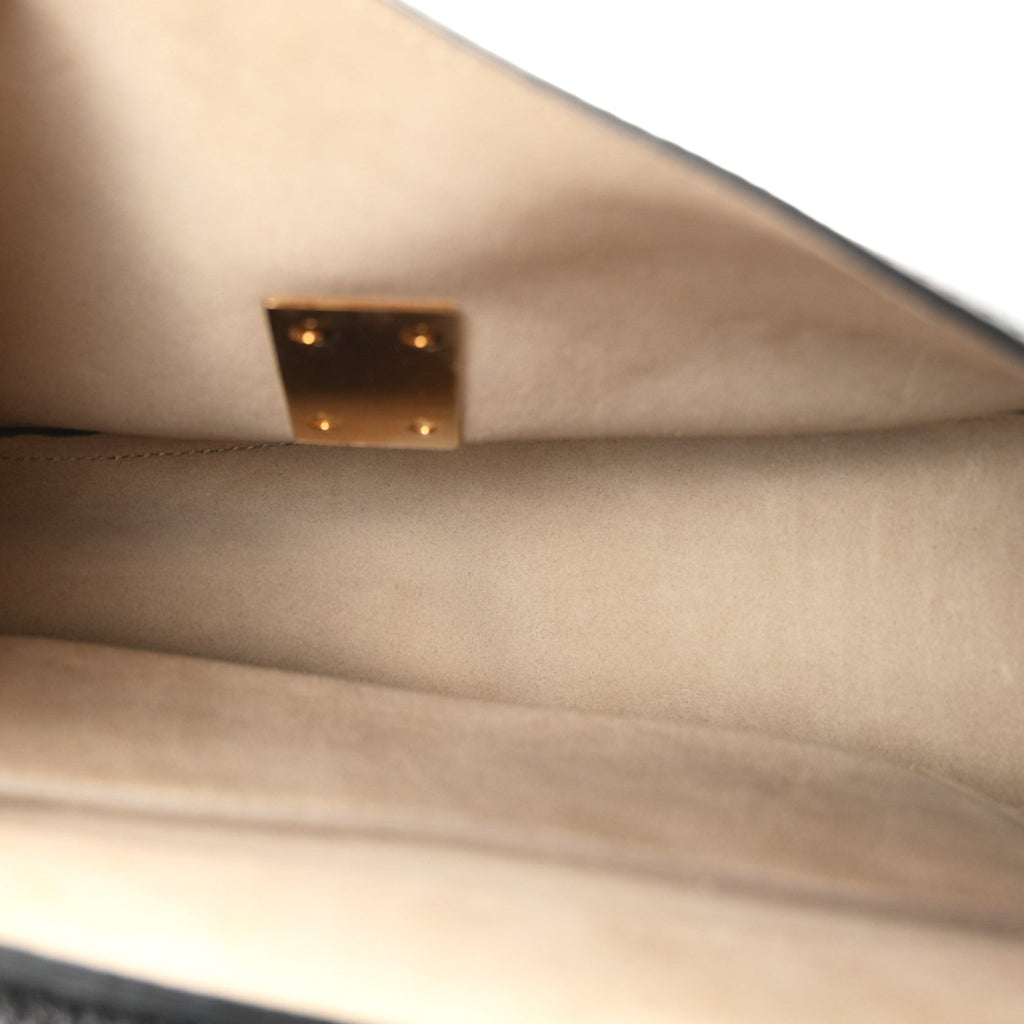 Grained Lambskin Drew Shoulder Bag Black