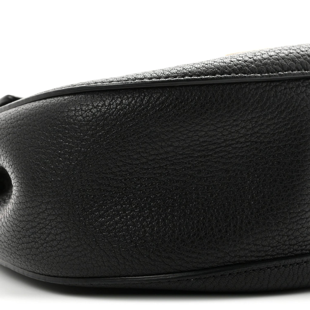 Grained Lambskin Drew Shoulder Bag Black