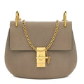 Grained Lambskin Drew Shoulder Bag Motty Grey