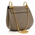Grained Lambskin Drew Shoulder Bag Motty Grey
